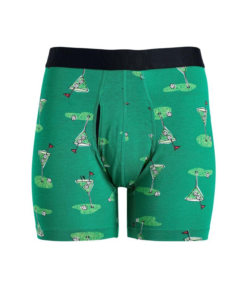 サックスアンダーウェアー メンズ ボクサーパンツ コットン SAXX UNDERWEAR Droptemp Cooling Cotton Boxer Briefly Golf MartiniLush Meadow