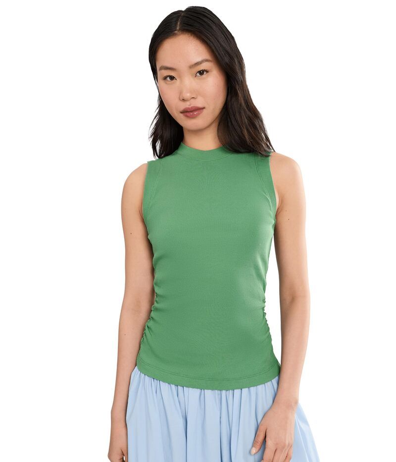 サンクチュアリー レディース トップス シャツ ギャザー リブ Sanctuary Ribbed Ruched Tank Green Juice グリーン