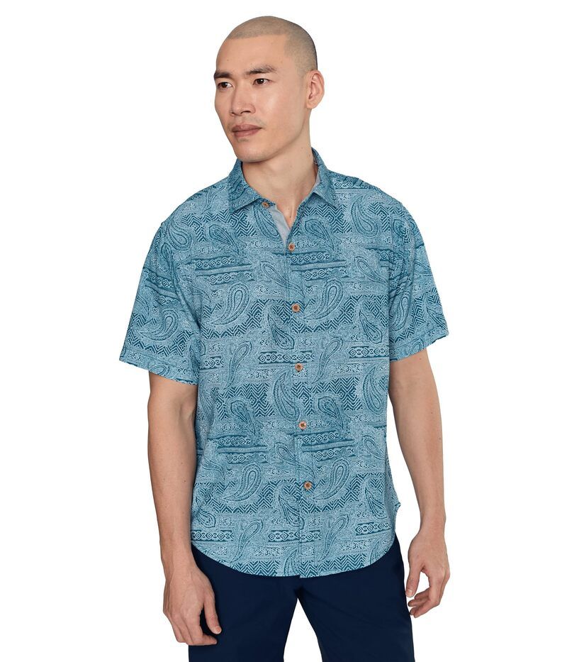 トッミーバハマ メンズ トップス シャツ Tommy Bahama Coastal Ease Azul Fallsaxony Blue ブルー