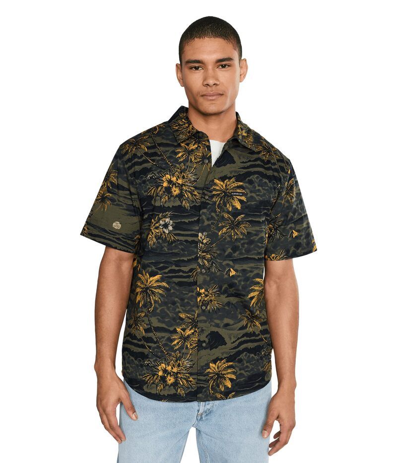 クイックシルバー メンズ トップス シャツ ダウン Quiksilver Sundown Classic Woven Anthracite