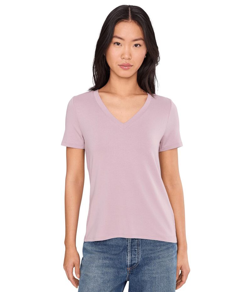 リヴァプール ロサンゼルス レディース トップス シャツ Vネック ニット Liverpoolos Angeleshort Sleeve VNecknitee Lilac Shadow ライラック