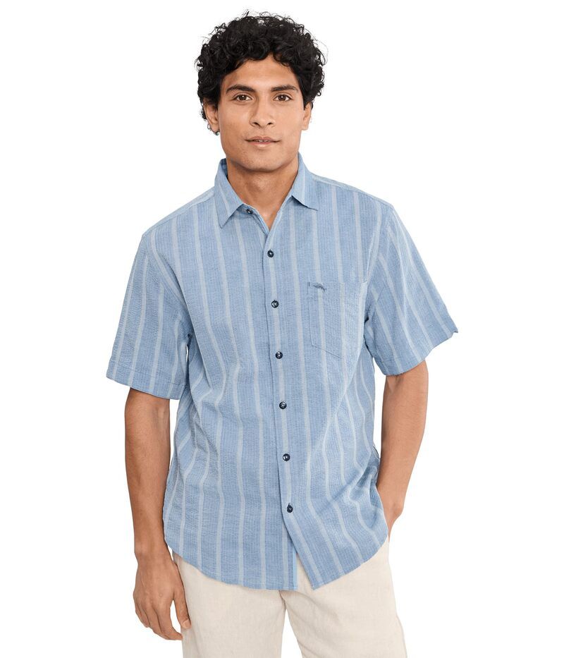 トッミーバハマ メンズ トップス シャツ Tommy Bahama SS Nova Wave Dockside Blue ブルー