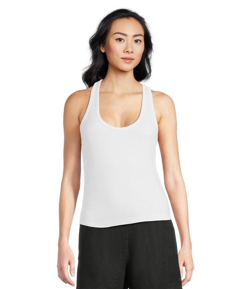 マイケルスターズ レディース トップス シャツ Michael Stars Cher Scoop Neck Tank White ホワイト