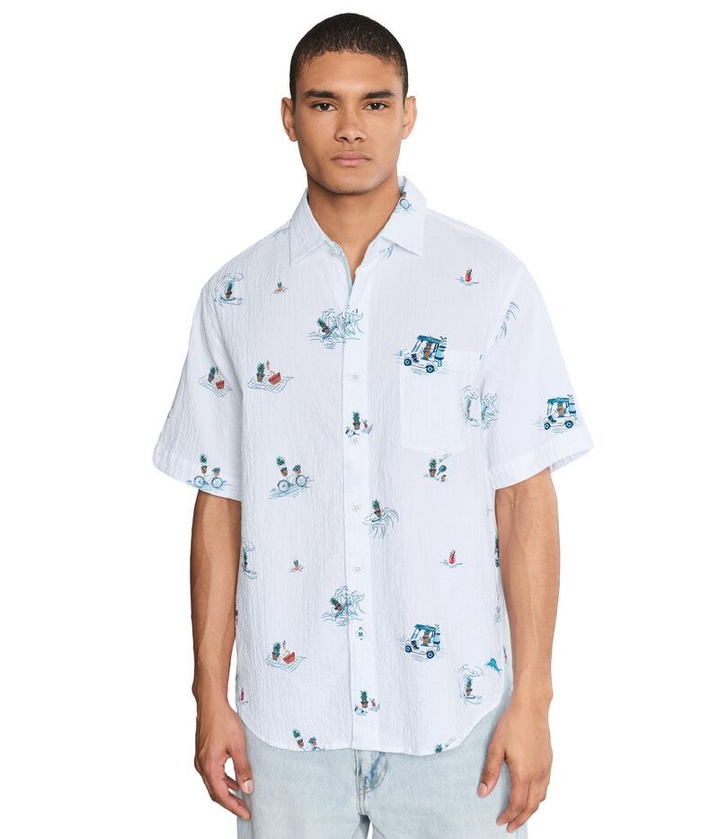 トッミーバハマ メンズ トップス シャツ Tommy Bahama Nova Wave Pineapple Pete White ホワイト