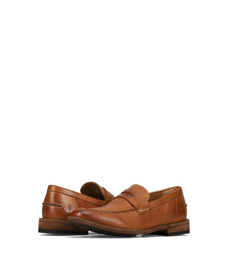 フライ メンズ シューズ スリッポン・ローファー Frye Tyler Flex Penny Caramel