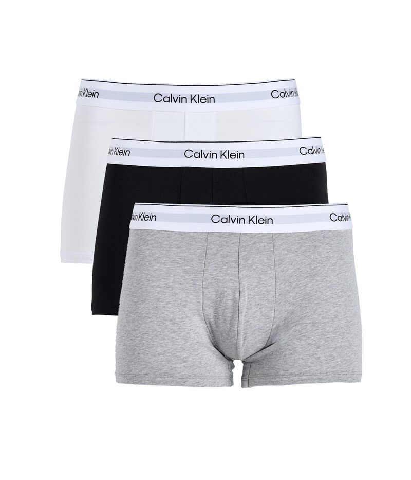 カルバン クライン アンダーウェア メンズ ボクサーパンツ コットン Calvin Klein Underwear Icon Cotton Stretch Trunks 3Pack Grey HeatherWhiteBlack ホワイト