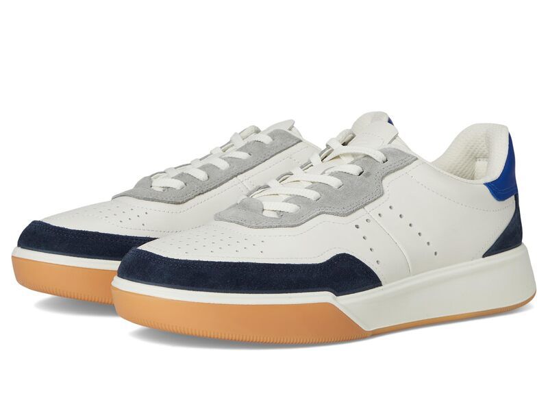 エコー メンズ シューズ スニーカー レース ECCO Street Court Lace Sneaker MarineWhiteVirtual ホワイト