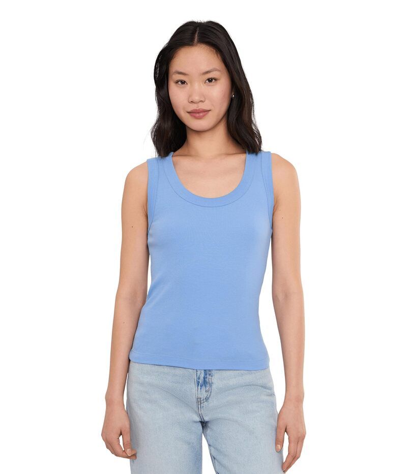ニックプラスゾーイ レディース トップス シャツ プチ ニット NICZOE Petite Perfect Knit Rib Scoop Tank French Blue ブルー