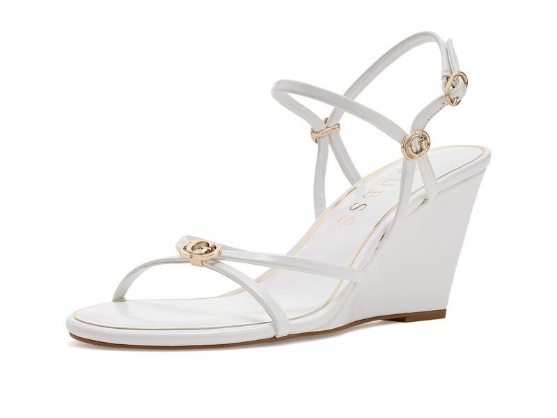 ゲス レディース シューズ ヒール GUESS Devve White Patent ホワイト