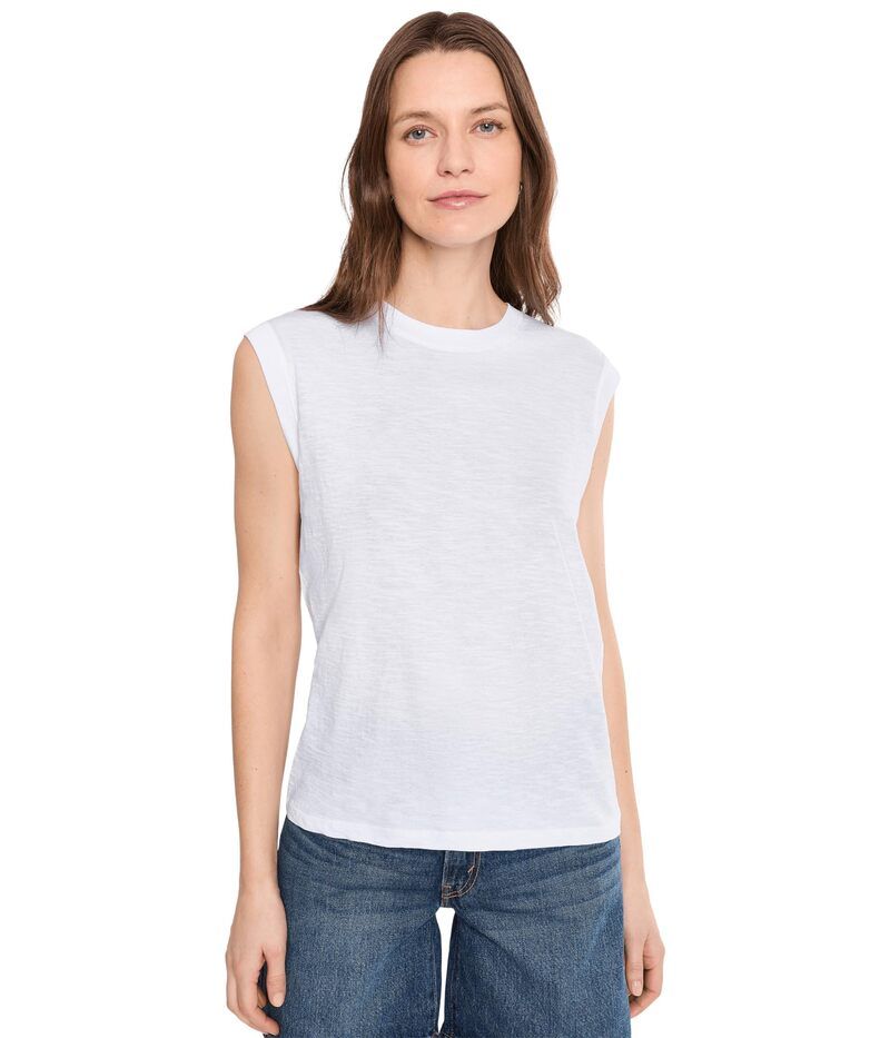 パクト レディース トップス シャツ PACT Featherweight Slub Relaxed Muscle Tee White ホワイト