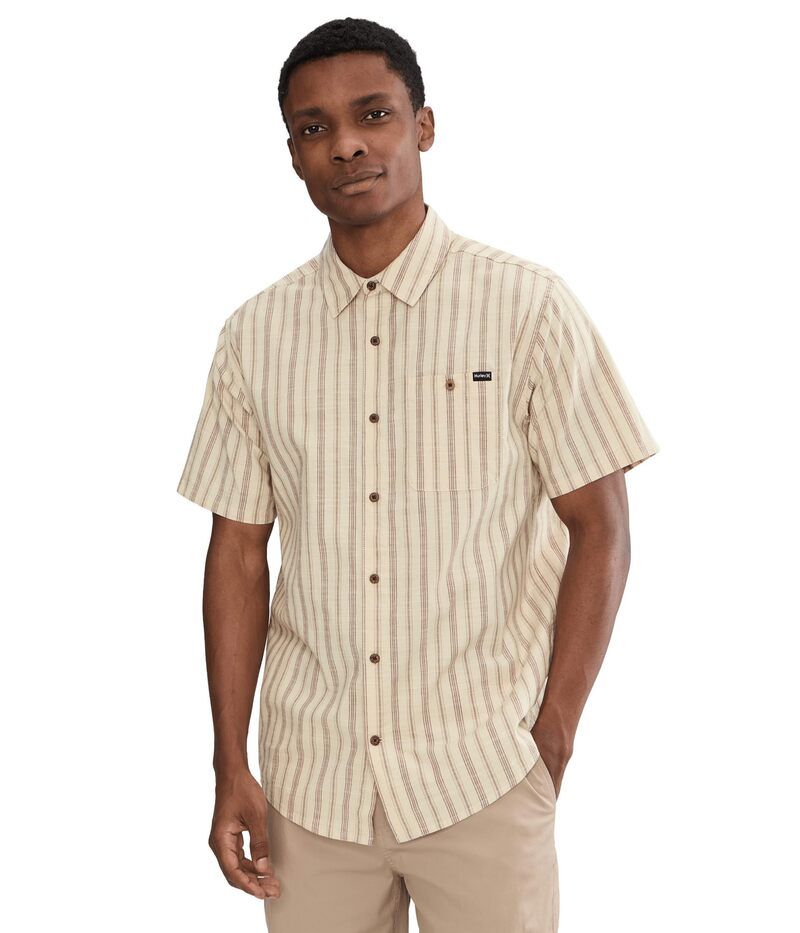 ハーレー メンズ トップス シャツ Hurley Lido Stripe Short Sleeve Bone ストライプ