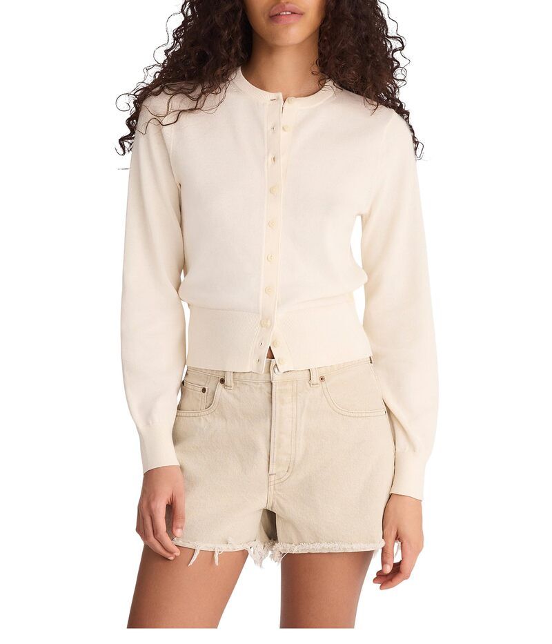 メイドウェル レディース アウター ニット・セーター コットン カーディガン Madewell ButtonFront Cardigan in 100 Cotton Vintage Ivory アイボリー