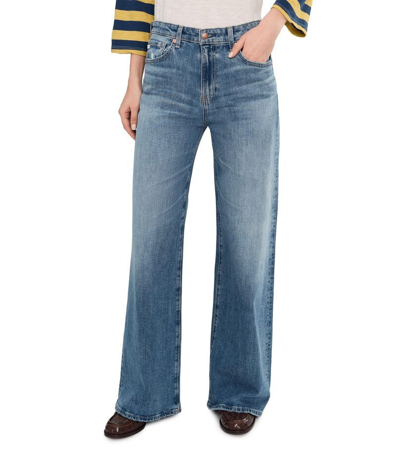 エージージーンズ レディース ボトムス デニムパンツ ワイドレッグ AG Jeansaige MidRise Wide Leg in American West American West