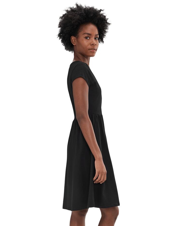 パクト レディース トップス ワンピース PACT FitandFlare Crossover Dress Black ブラック