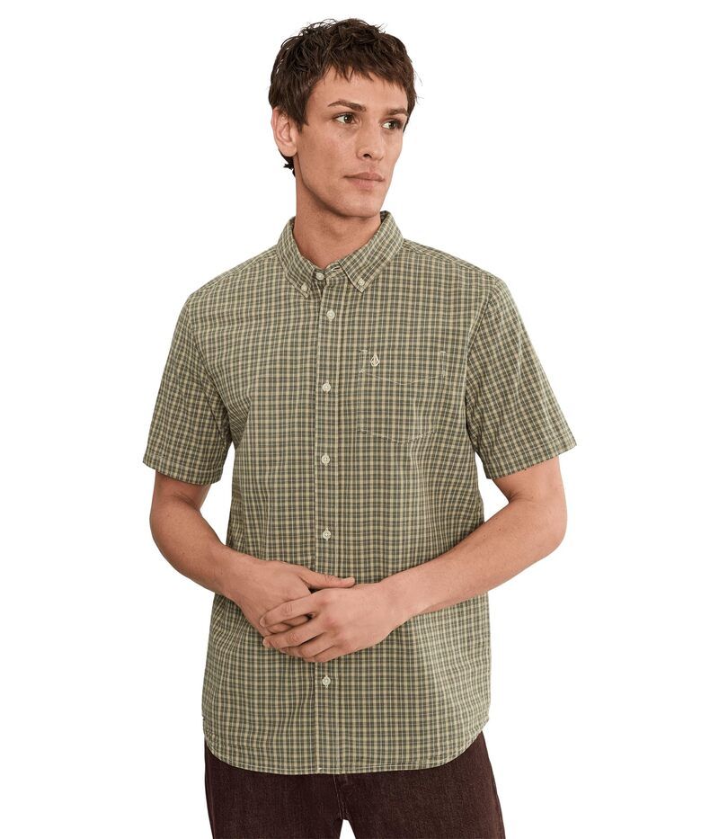 ボルコム メンズ トップス シャツ Volcom Brewster Short Sleeve Dirty White ホワイト