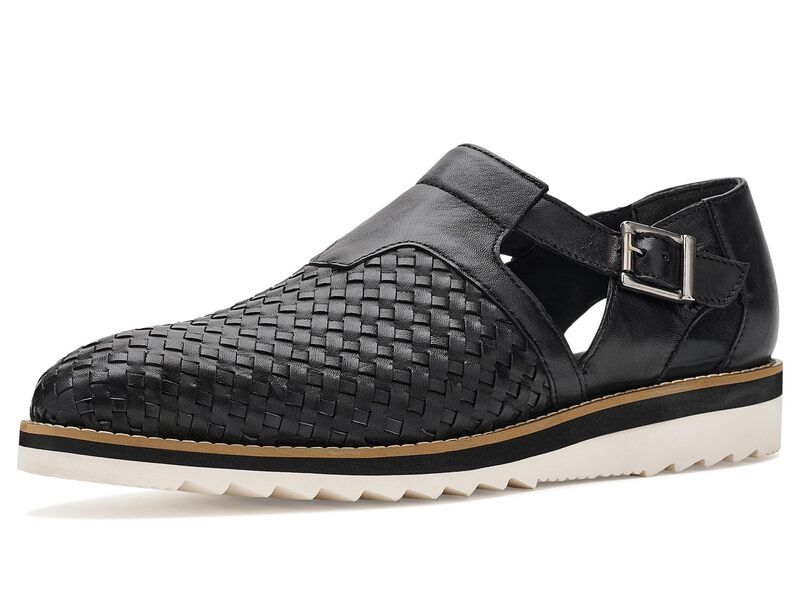 ステイシーアダムス メンズ シューズ サンダル Stacy Adams Alvarado Woven Buckle Fisherman Sandals Black ブラック