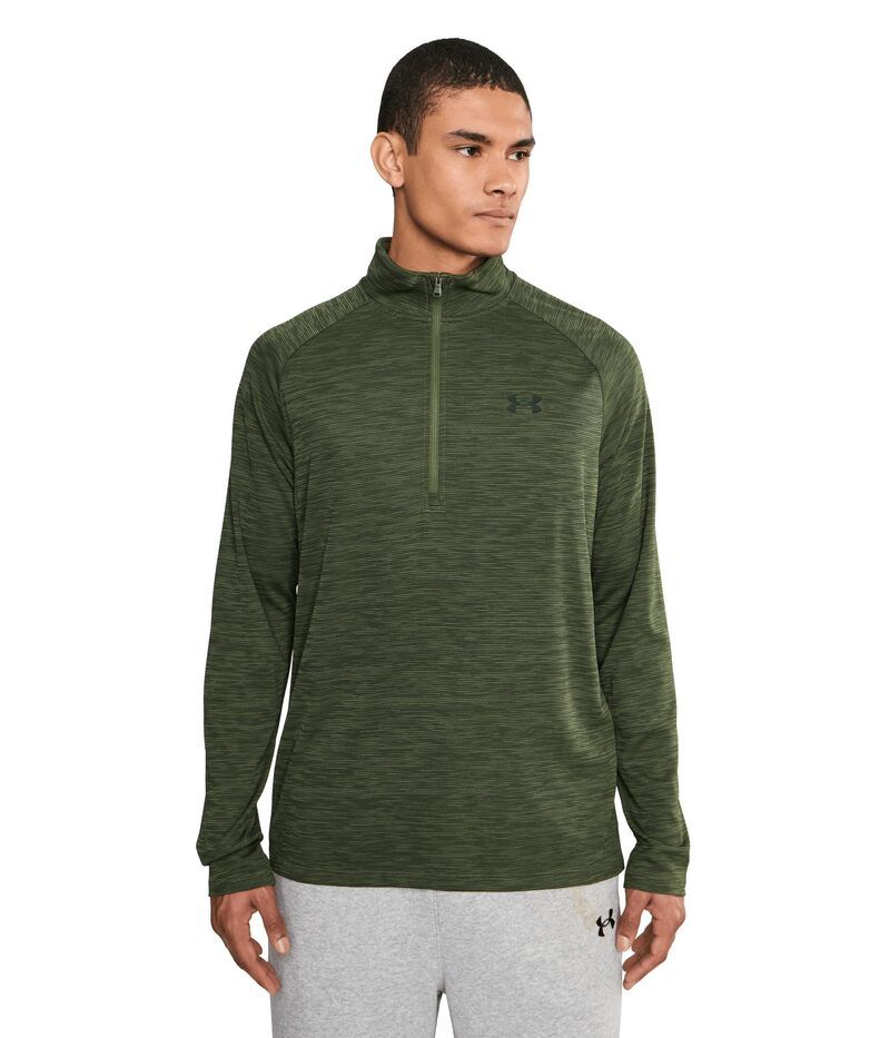 アンダーアーマー メンズ アウター パーカー・スウェット Under Armour Tech Textured 12 Zip Marine OD GreenBlack ブラック