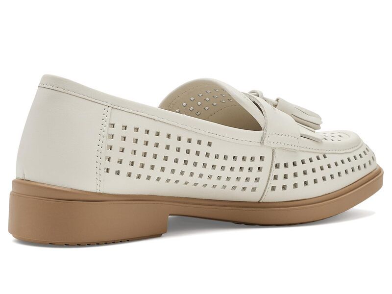 エコー レディース シューズ スリッポン・ローファー ECCO Dress Classic 15 Perforated Tasseloafers White ホワイト
