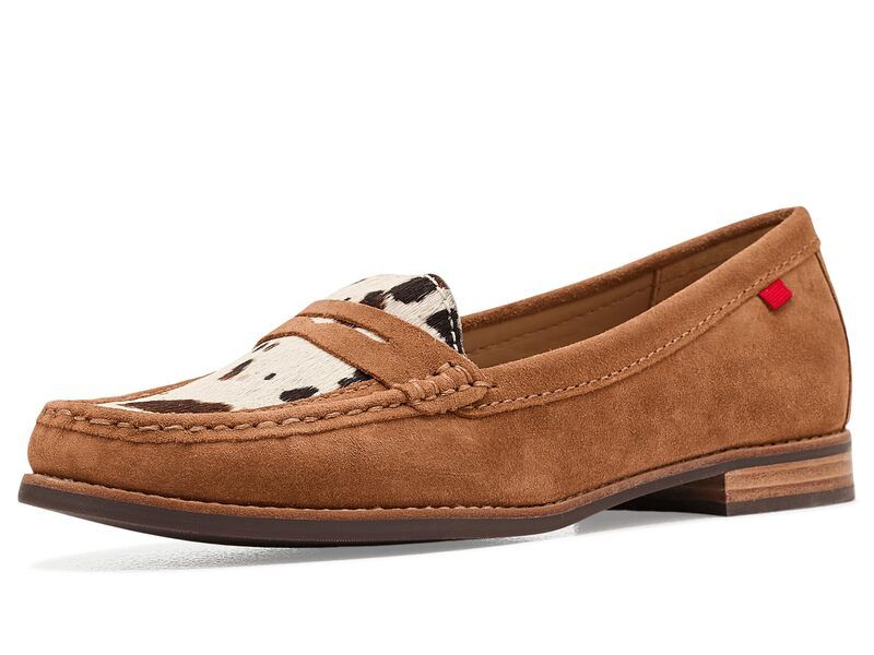 マークジョセフニューヨーク レディース シューズ スリッポン・ローファー Marc Joseph New York East Village Loafers Tan SuedeDune Patch Pony Hair タン|詳細画像