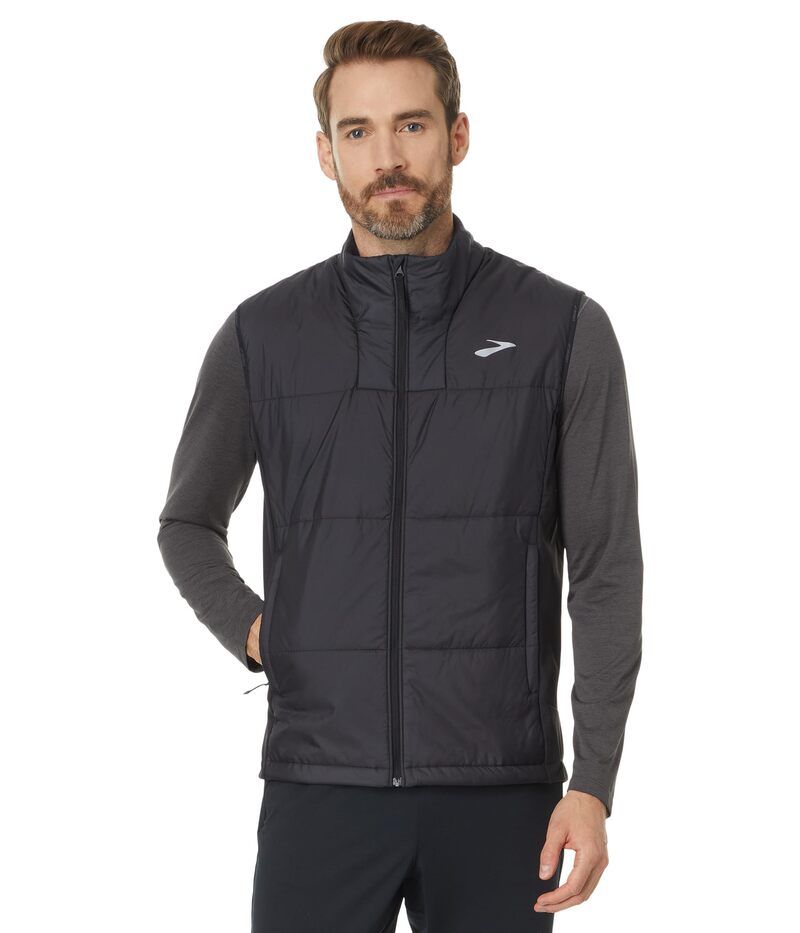 ブルックス メンズ アウター コート ベスト Brookshield Hybrid Vest 30 Black ブラック
