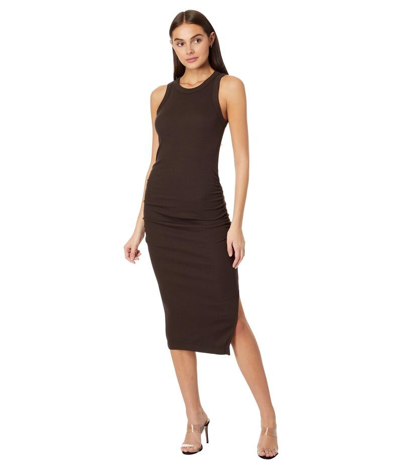 マイケルスターズ レディース トップス ワンピース ミディ Michael Stars Wren Midi Dress with Slit Java