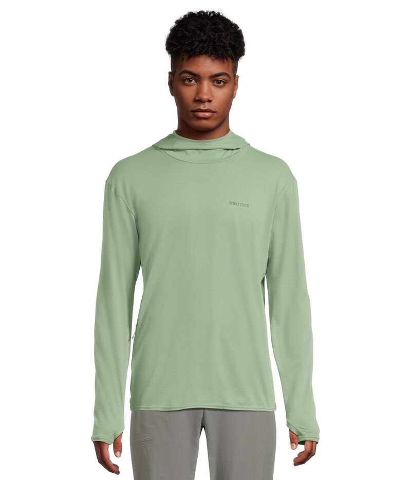 マーモット メンズ アウター パーカー・スウェット Marmot AirExchange SolarShield Hoody Agate Green グリーン