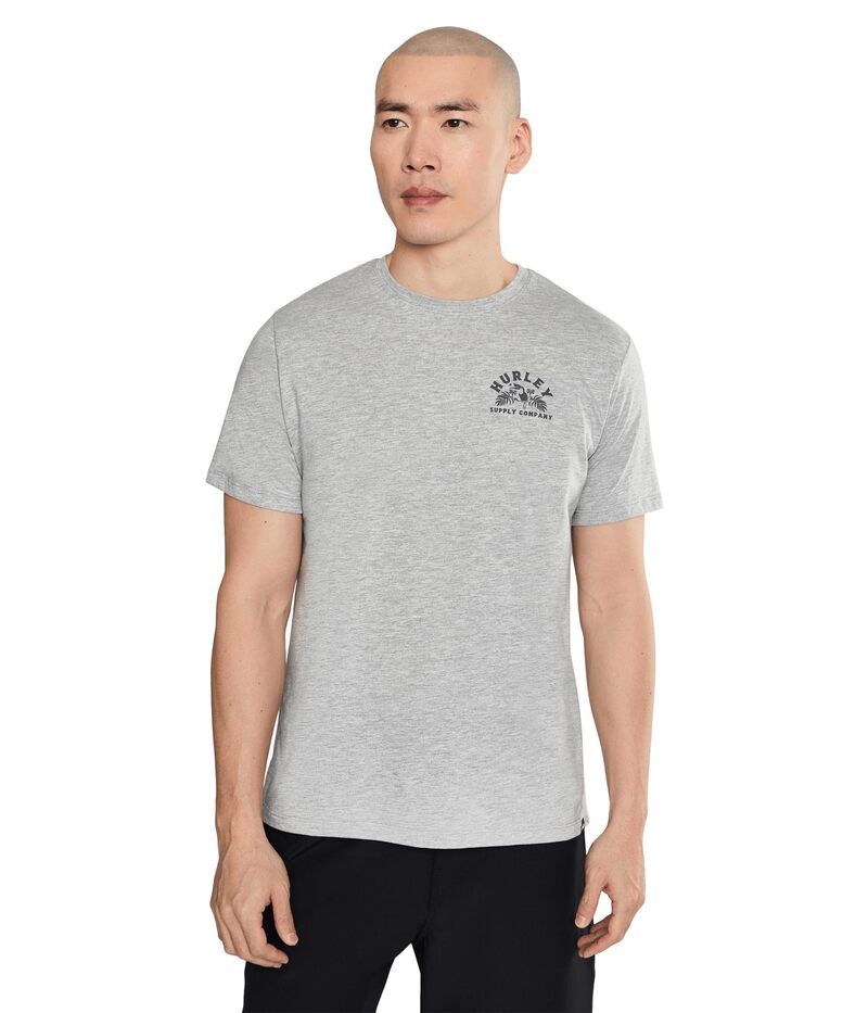 ハーレー メンズ トップス シャツ Hurley Birds Of Paradise Short Sleeve Dark Grey Heather グレー