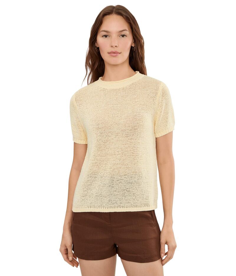 525 アメリカ レディース アウター ニット・セーター Tシャツ 525 america Faye Rolledge Sweater Tee Lemon Icing