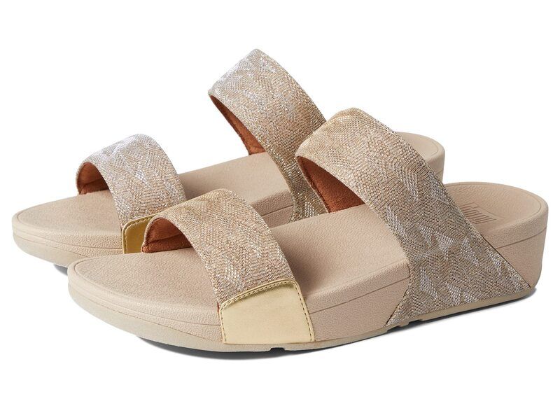 フィットフロップ レディース シューズ サンダル FitFlop Lulu Glitz Slides Platino