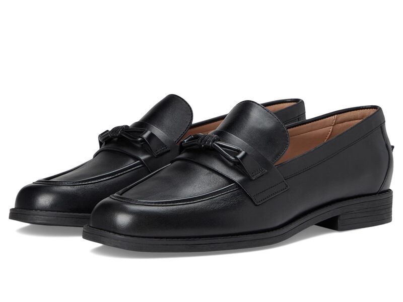 コールハーン レディース シューズ スリッポン・ローファー Cole Haan Stassi Bow Loafers Black Leather ブラック