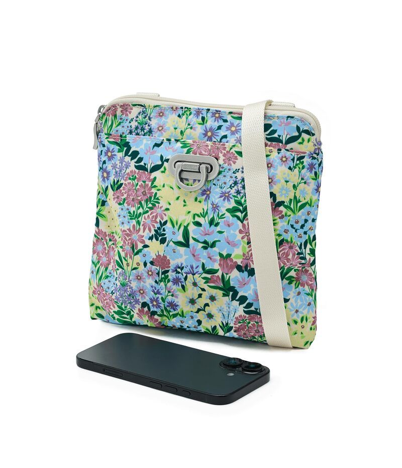 バッガリーニ レディース バッグ ミニ Baggallini Coastal Flip Lock Mini Crossbody Meadow Print