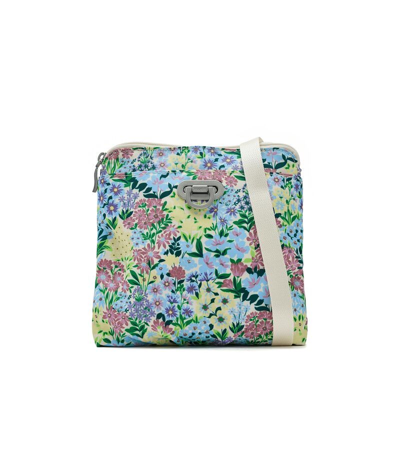 バッガリーニ レディース バッグ ミニ Baggallini Coastal Flip Lock Mini Crossbody Meadow Print