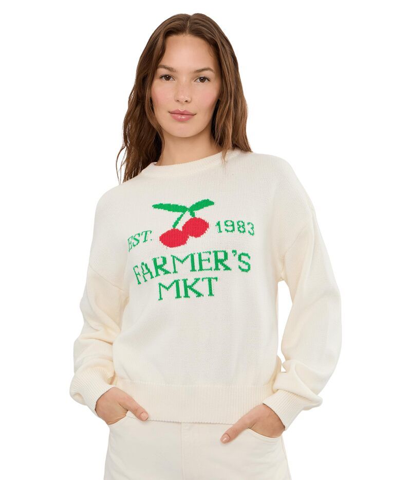 525 アメリカ レディース アウター ニット・セーター グラフィック 525 america Bella Graphic Pullover Chalk Combo チョーク