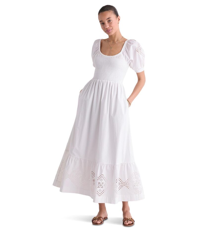 ヴァインヤードヴァインズ レディース トップス ワンピース レース Vineyard Vines Ellen Eyelet Lace Dress White Cap ホワイト