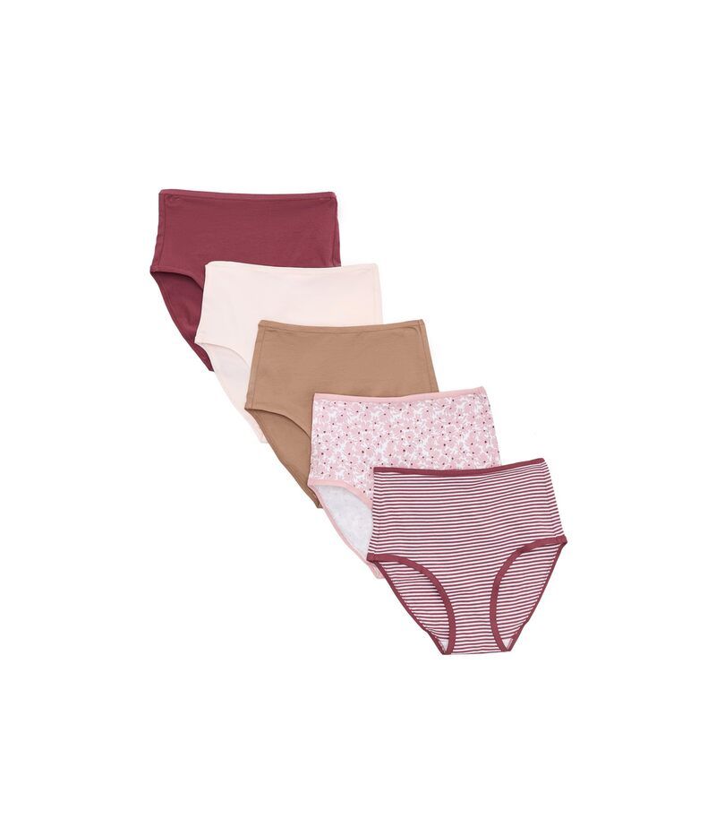 パクト レディース アンダーウェア パンツ PACT Everyday High Rise Brief 5pack Everyday Lakeside Lilies