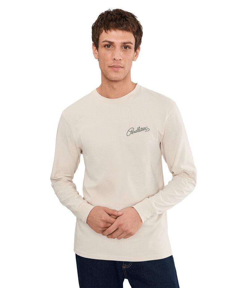 ペンドルトン メンズ トップス シャツ グラフィック Pendleton Western Oasis Graphic Long Sleeve BoneBlack ブラック