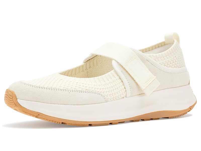 フィットフロップ レディース シューズ スニーカー スエード ニット FitFlop Fmode Flow KnitSuede Mary Janes Cream クリーム