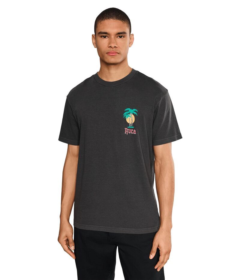 ルーカ メンズ トップス シャツ RVCA Frond Mural Short Sleeve Black ブラック