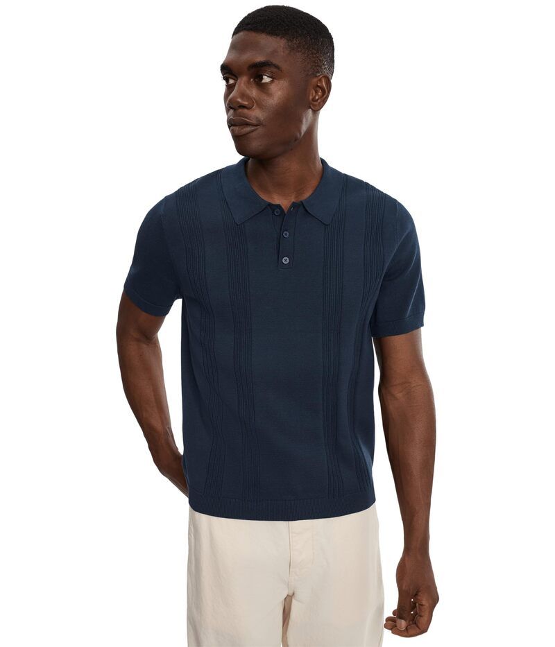 リヴァプール ロサンゼルス メンズ アウター ニット・セーター ポロシャツ Liverpoolos Angeleshort Sleeve Sweater Knit Polo Navy ネイビー