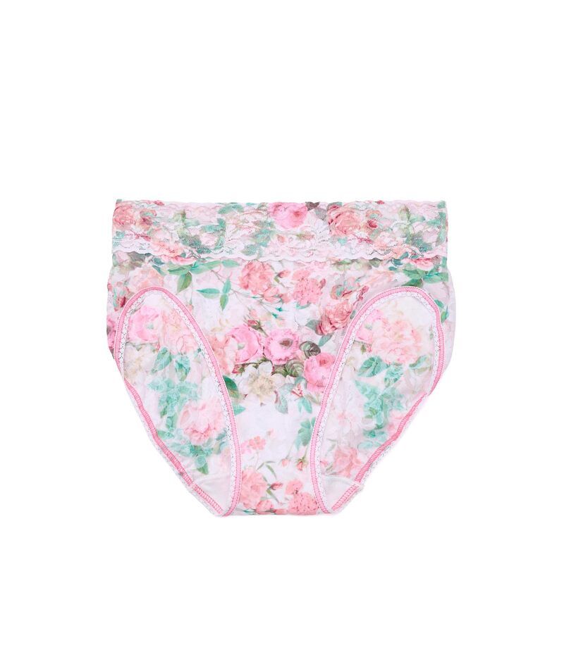 ハンキーパンキー レディース アンダーウェア パンツ プリント レース Hanky Panky Printed Signature LaceR French Briefs Rococo Rose Pink ピンク