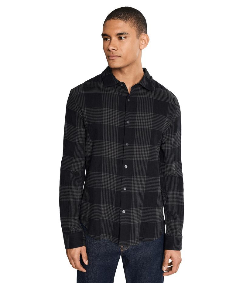 ジョンバルベイトス メンズ トップス シャツ John Varvatos Luca Shirt Black ブラック