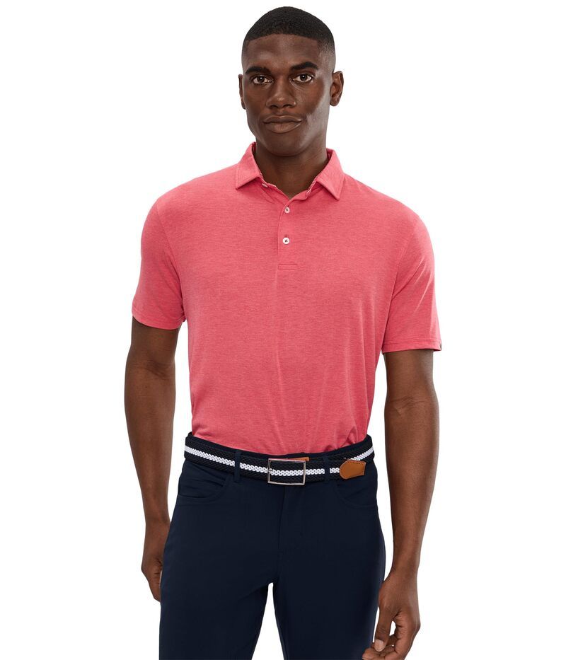 タスクパフォーマンス メンズ トップス シャツ tasc Performance Cloud Polo Racing Red Heather ヘザー