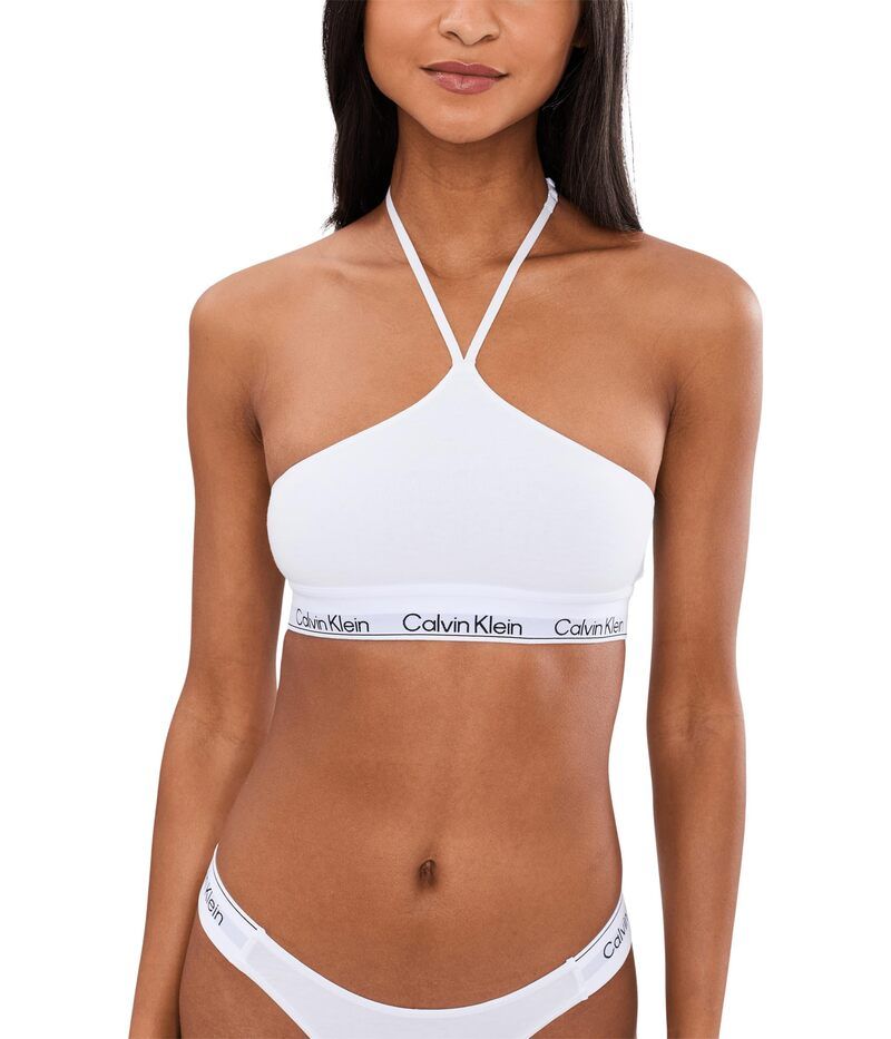 カルバン クライン アンダーウェア レディース ブラジャー コットン Calvin Klein Underwear Icon Cotton Modal Unlined Bralette White ホワイト