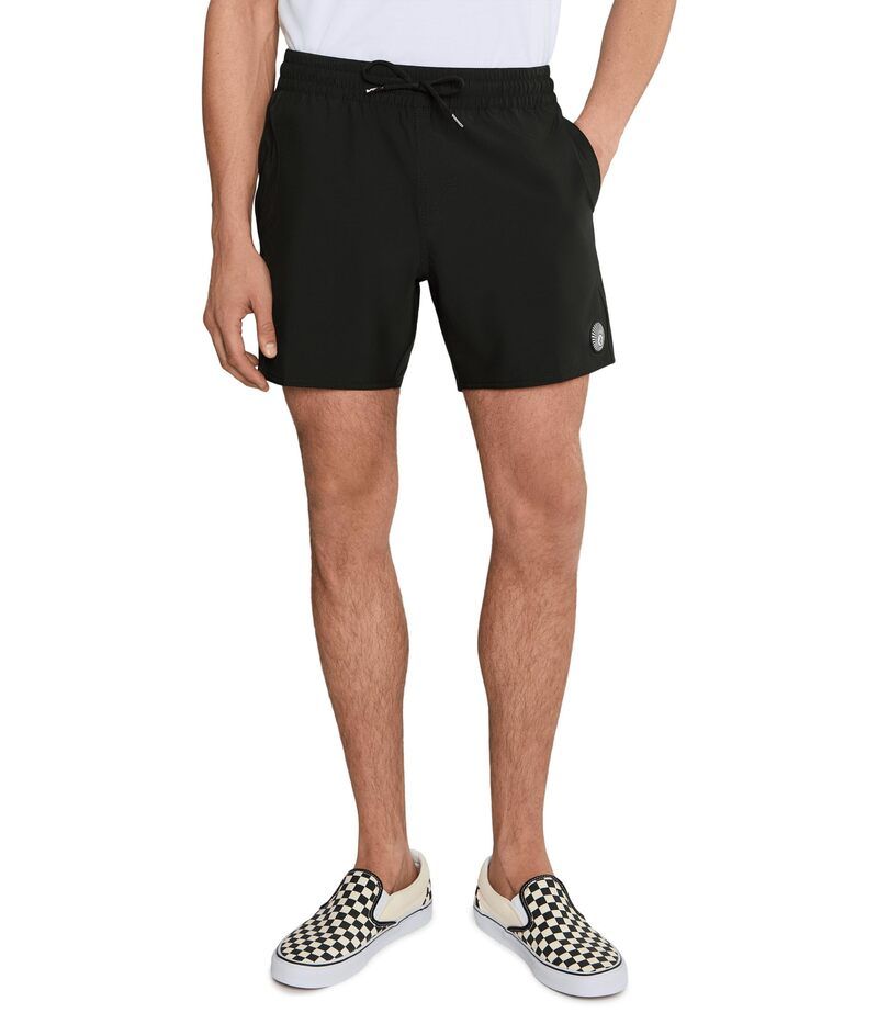 ボルコム メンズ 水着 ハーフパンツ・ショーツ Volcom Lido Solid Trunks 16 Black ブラック