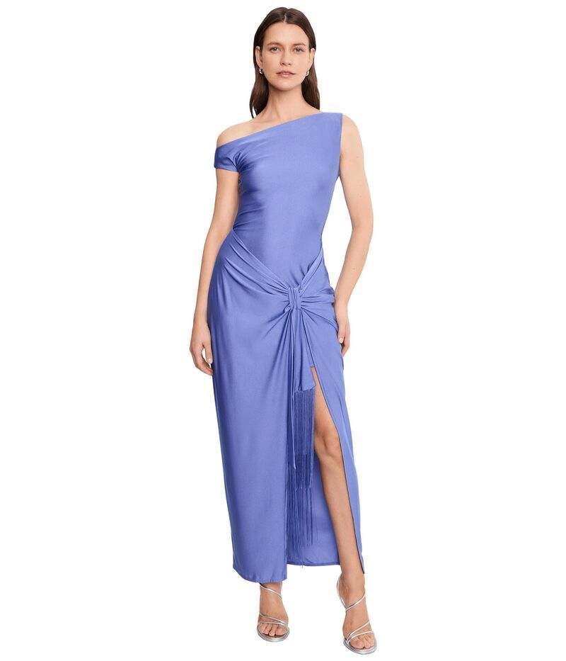 アヴェックレフィーユ レディース トップス ワンピース アシンメトリー Avec Les Filles Asymmetric Twist Front Dress Baja Blue ブルー