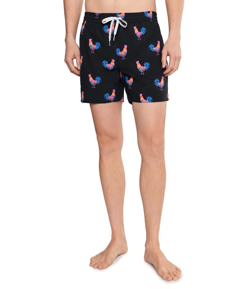 チャビーズ メンズ 水着 ハーフパンツ・ショーツ Chubbies The Cockadoodle Doozies 55 Classic Lined Swim Trunks Blackpattern Base ブラック
