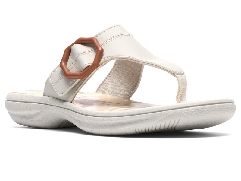 クラークス レディース シューズ サンダル Clarks Breeze Cove Off White Synthetic オフホワイト