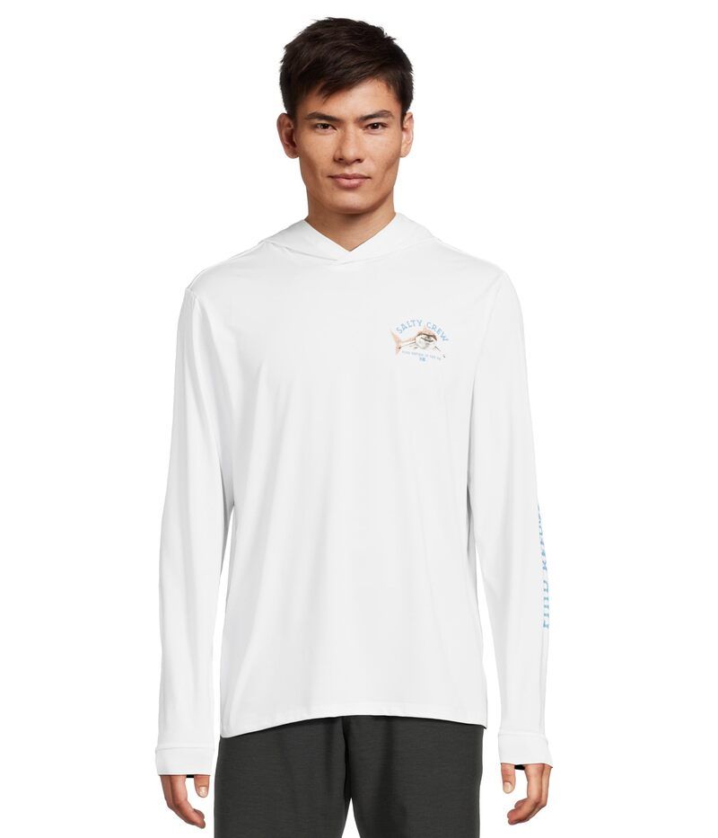 ソルティークルー メンズ トップス シャツ Salty Crew Lurking Hooded Sunshirt White ホワイト