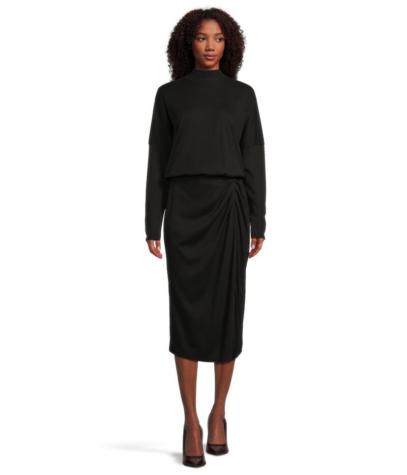 マイケルスターズ レディース トップス ワンピース ミディ Michael Stars Lila Blouson Midi Dress Black ブラック