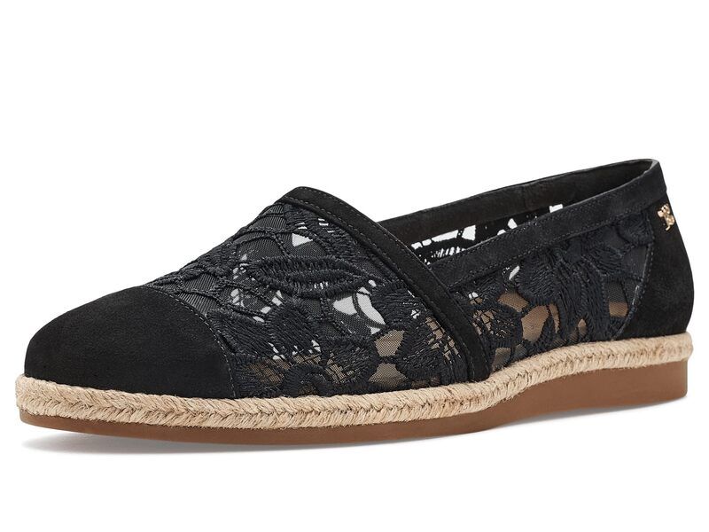 ポール・グリーン レディース シューズ サンダル Paul Green Danica Flats Black Suede Blossomesh ブラック